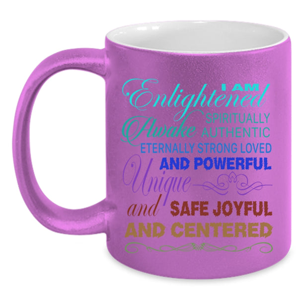 Funny Yoga Coffee Mug, I Am Enlightened Spiritually Accent Mug
