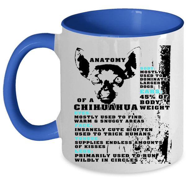 Cool Dogs Coffee Mug, Anatomy Of A Chihuahua Accent Mug