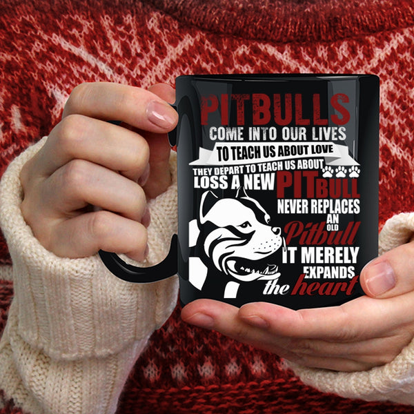 Pitbulls Come Into Our Lives Coffee Mug, Cute Gift For Pitbull Owner Coffee Cup