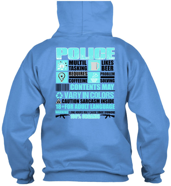 Police Multitasking T Shirt, I Love Police T Shirt