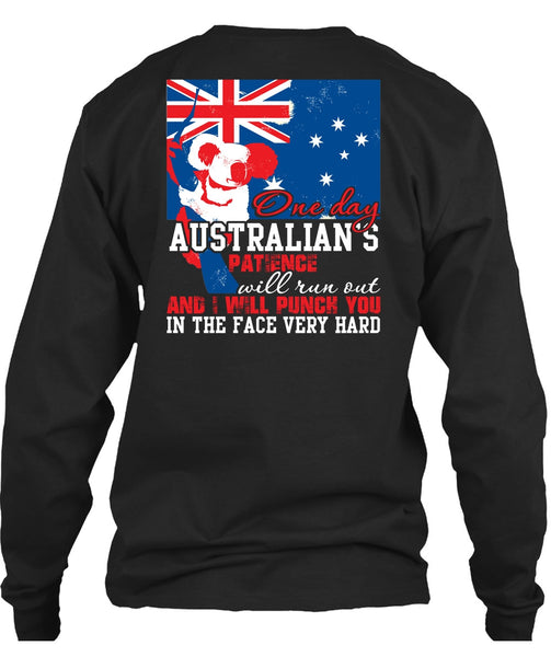 On Day Australian's Patience T Shirt, Being A Veteran T Shirt