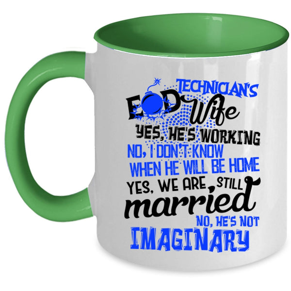 Cool Just Married Coffee Mug, EOD Technician's Wife Accent Mug