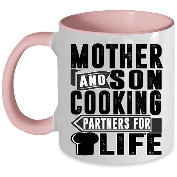 Cooking Partners For Life Coffee Mug, Mother And Son Accent Mug