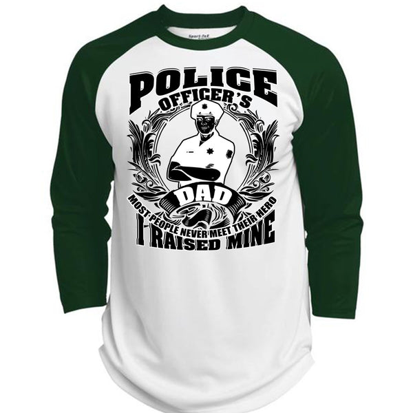 Police Officer's Dad T Shirt, I Love Police T Shirt, Awesome T-Shirts  (Polyester Game Baseball Jersey)