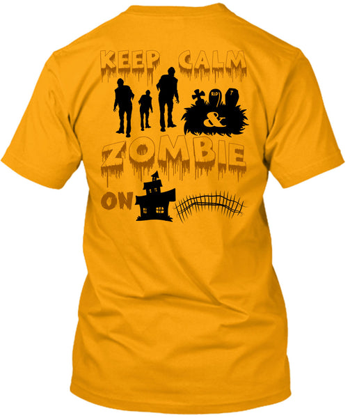 Keep Calm Zombie On T Shirt, Wait For Halloween T Shirt