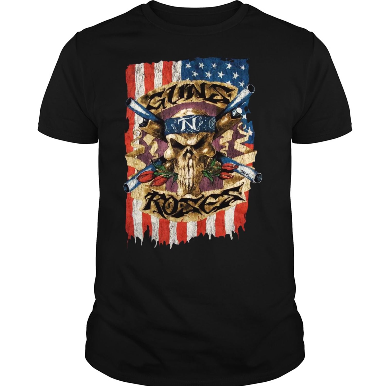 Alt det bedste ørn dom Guns N' Roses American Flag T Shirt – Premium Fan Store