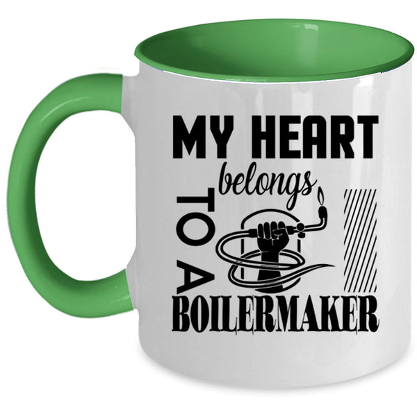 I Love Boilermaker Coffee Mug, My Heart Belongs To A Boilermaker Accent Mug