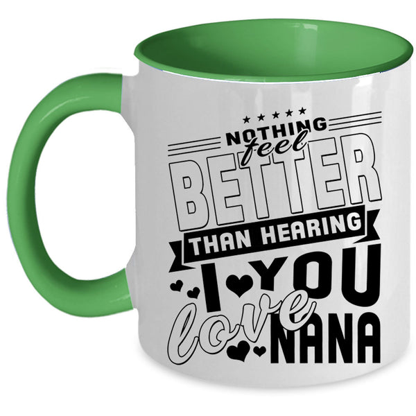 Cute Grandkids Coffee Mug, I Love You Nana Accent Mug