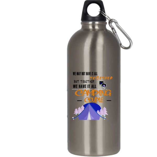 Camping Couple 20 oz Stainless Steel Bottle,Lovely Gift For Couple Outdoor Sports Water Bottle