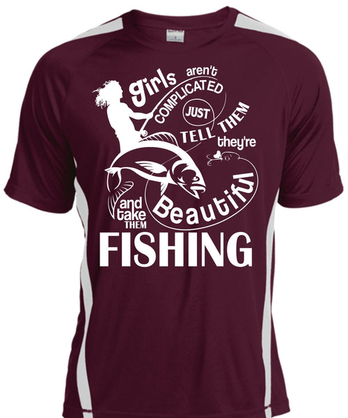 Take Them Beautiful Fishing T Shirt, Girls Aren't Complicated T Shirt, Cool Shirt