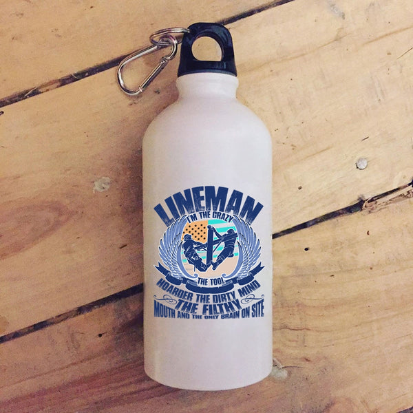 Lineman 20 oz Stainless Steel Bottle,Awesome Gift For Linemans Outdoor Sports Water Bottle
