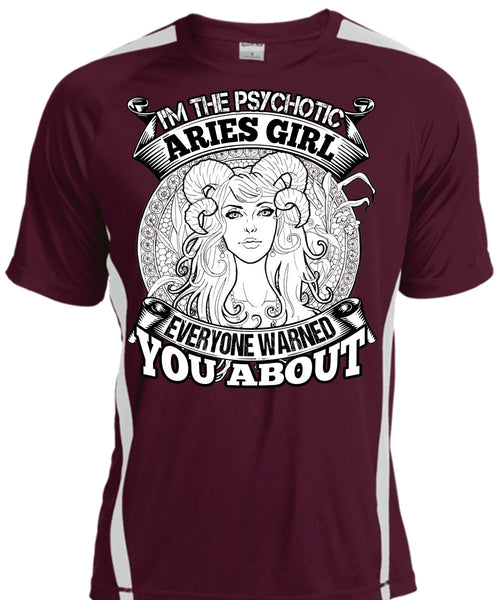 I'm The Psychotic Aries Girl T Shirt, Being An Aries T Shirt, Cool Shirt