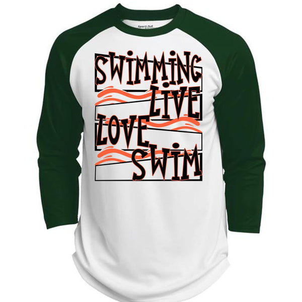 Swimming Live Love Swim T Shirt, I Love Swimming T Shirt, Awesome T-Shirts  (Polyester Game Baseball Jersey)