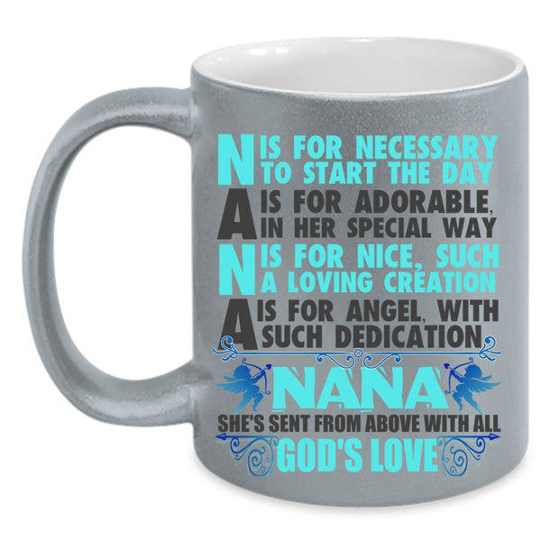 She's Send From Above With All God's Love Coffee Mug, Nana Accent Mug