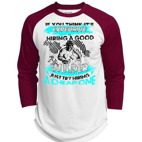 Hiring A Good Welder T Shirt, I Love Welding T Shirt, Awesome T-Shirts  (Polyester Game Baseball Jersey)