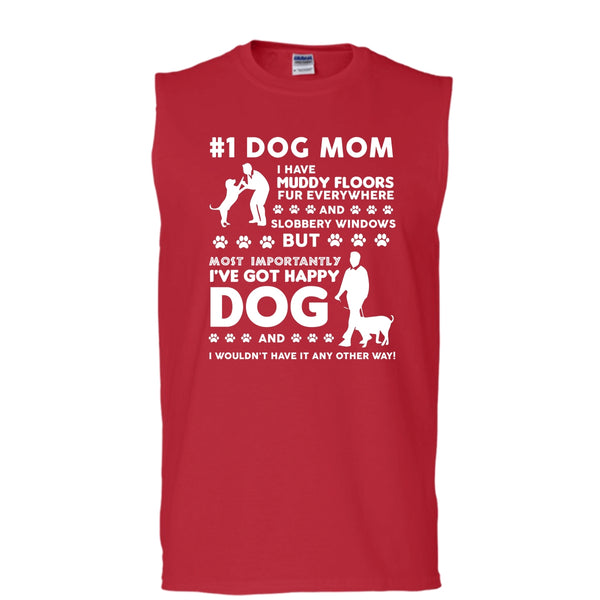 Dog Mom Shirt, I've Got Happy Dog Shirt (Men's Cotton Sleeveless)