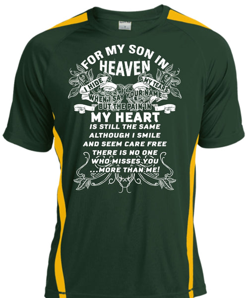 For My Son In Heaven T Shirt, The Pain In My Heart T Shirt, Cool Shirt