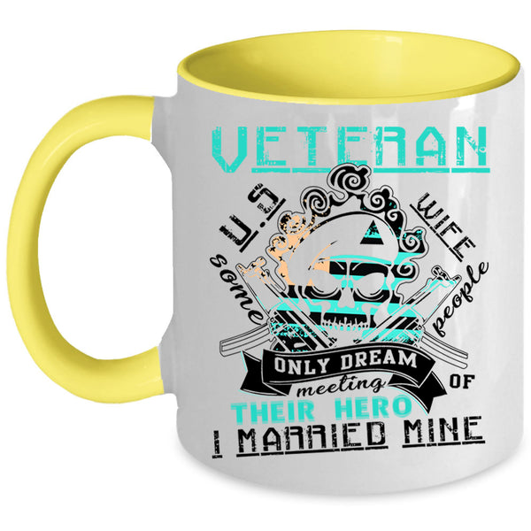Awesome Veteran's Wife Coffee Mug, U.S Veteran's Wife Accent Mug
