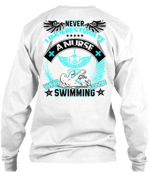 Nurse Who Loves Swimming T Shirt, I Love Swimming T Shirt