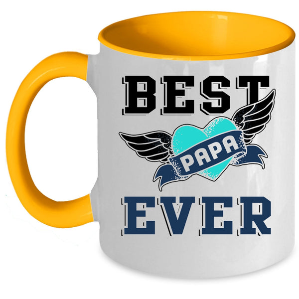 Awesome Gift For Papa Coffee Mug, Best Papa Ever Accent Mug