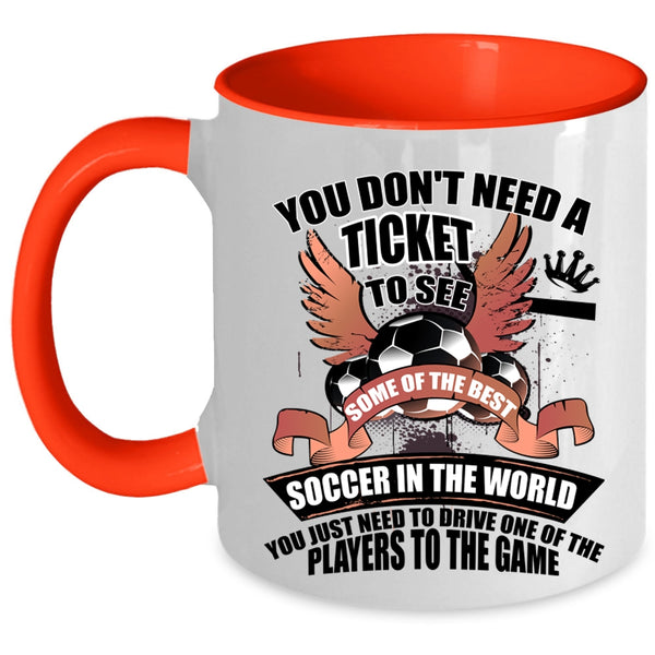 Cool Soccer Player Coffee Mug, The Best Soccer In The World Accent Mug