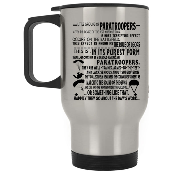 I Love Skydiving Travel Mug, Little Group Of Paratroopers Mug