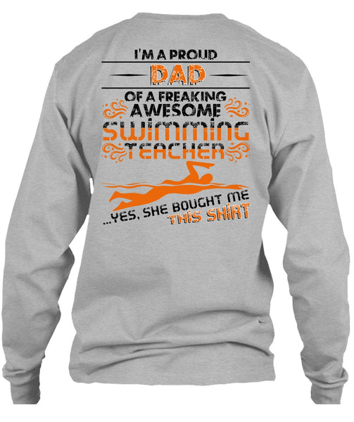 I'm A Proud Dad T Shirt, I Love Swimming T Shirt