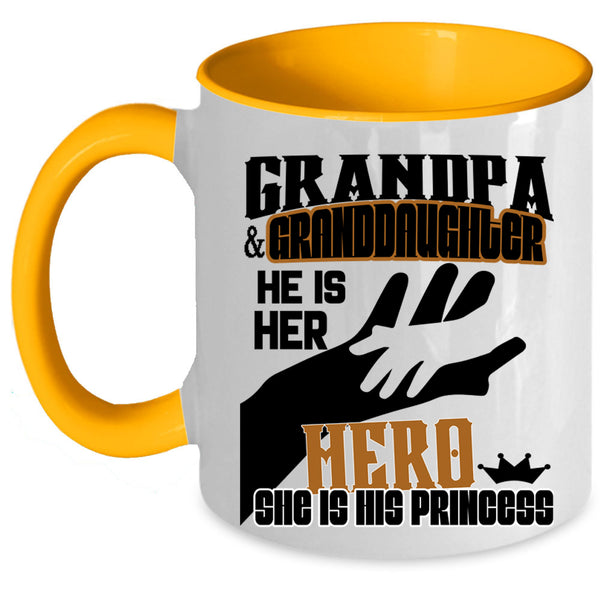 Best Grandpa Coffee Mug, Grandpa And Granddaughter Accent Mug