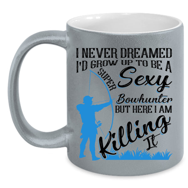 Cool Bowhunter Coffee Mug, I'd Grow Up To Be A Bowhunter Accent Mug