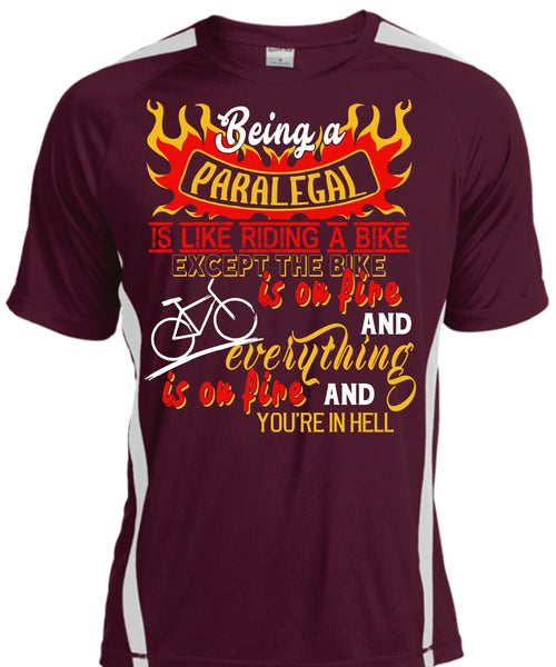 Being A Paralegal Is Like Riding A Bike T Shirt, Job T Shirt