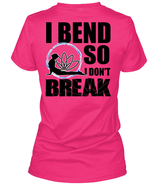 I Bend So I Don't Break T Shirt, My Favorite T Shirt, Cool Shirt (Ladies LS Heather V-Neck)