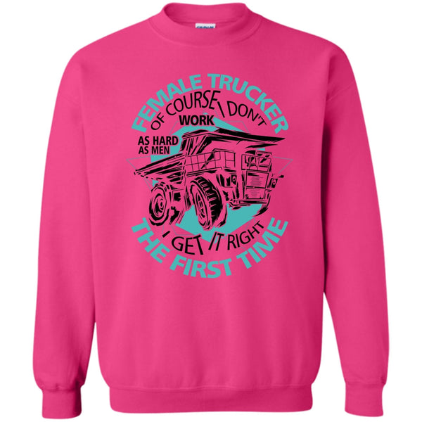 Coolest Female Trucker T Shirt, Female Trucker Sweatshirt
