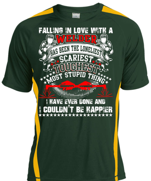 Falling In Love With A Welder T Shirt, I Couldn't Be Happier T Shirt, Cool Shirt