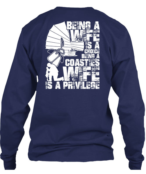 Being A Wife T Shirt, Coasties Wife T Shirt