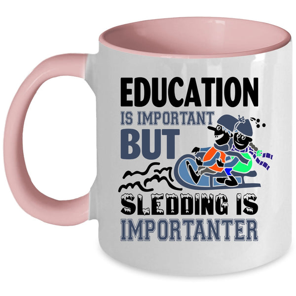 Education Is Important But Sledding Is Importanter Cup