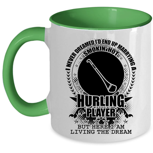 Just Married Coffee Mug, I'd End Up Marrying A Hot Hurling Player Accent Mug
