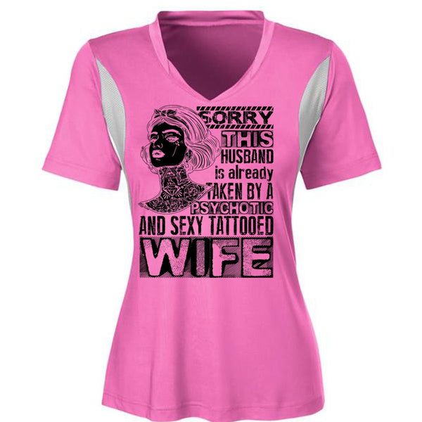 Psychotic And Tattooed Wife T Shirt, I Love Wife T Shirt, Awesome T-Shirts