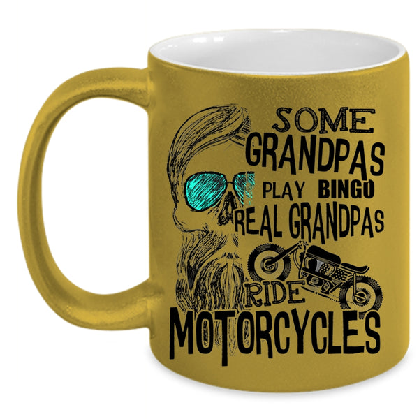 Awesome Grandpas Coffee Mug, Real Grandpas Ride Motorcycles Accent Mug
