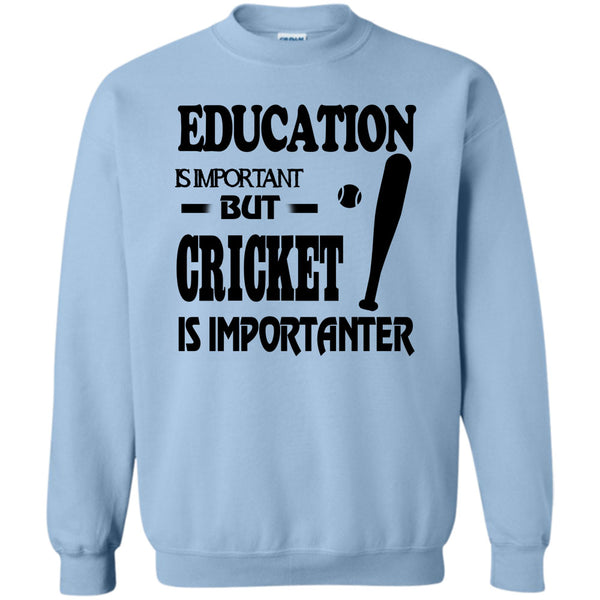 I Love Playing Baseball T Shirt, Education Is Important Sweatshirt