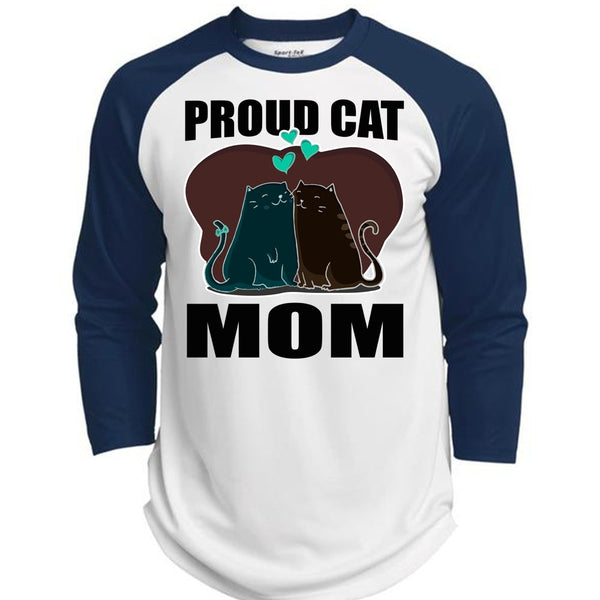 Proud Cat Mom T Shirt, I Love My Cat T Shirt, Awesome T-Shirts  (Polyester Game Baseball Jersey)