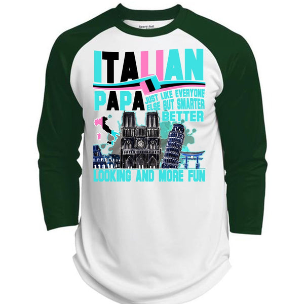 Italian Papa T Shirt, I Love Dad T Shirt, Awesome T-Shirts  (Polyester Game Baseball Jersey)
