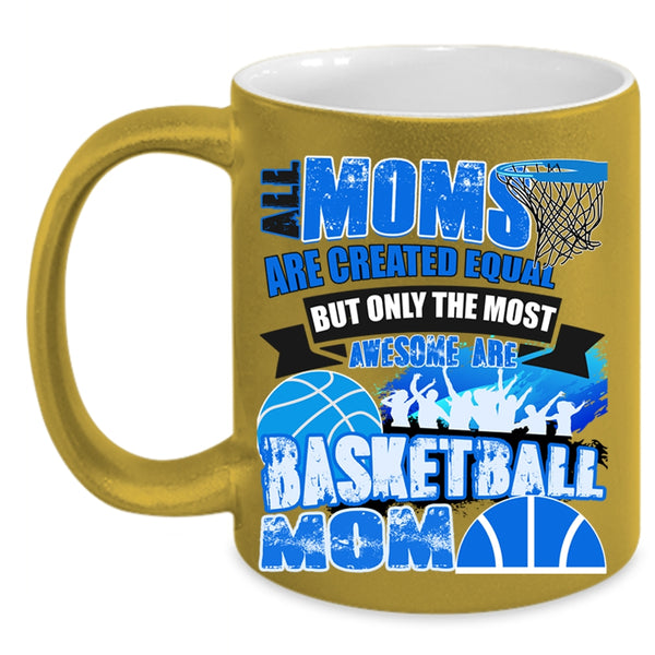 Awesome Mom Coffee Mug, Only The Most Awesome Are Basketball Mom Accent Mug