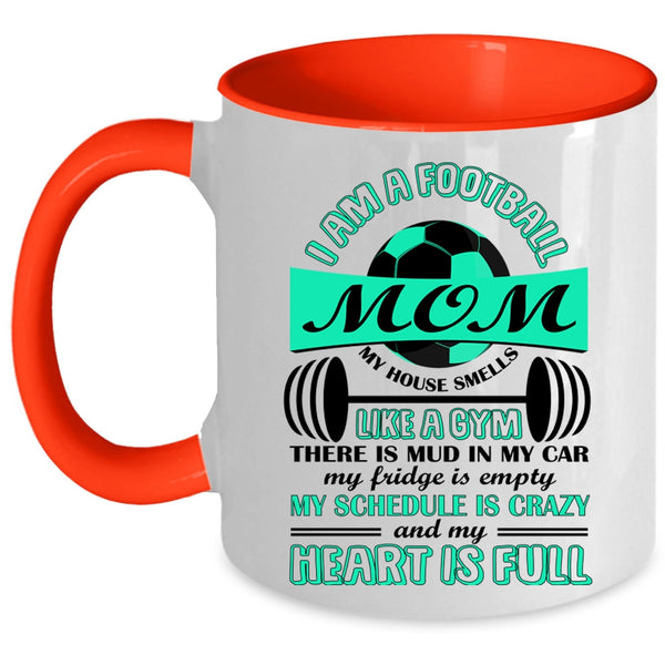 Cute Football Mom Coffee Mug, I Am A Football Mom Accent Mug