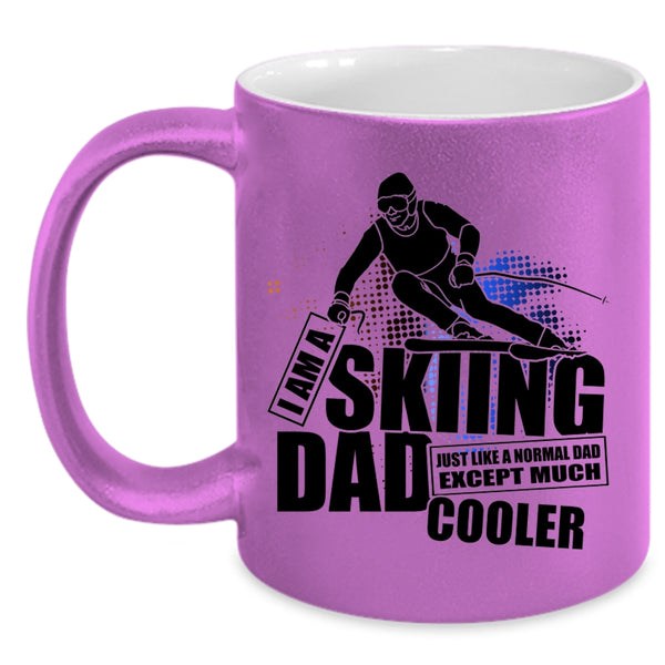 Cool Dad Coffee Mug, I Am A Skiing Dad Accent Mug