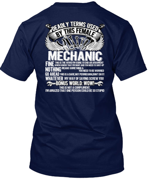 This Female Mechanic T Shirt, Being A Mechanic T Shirt