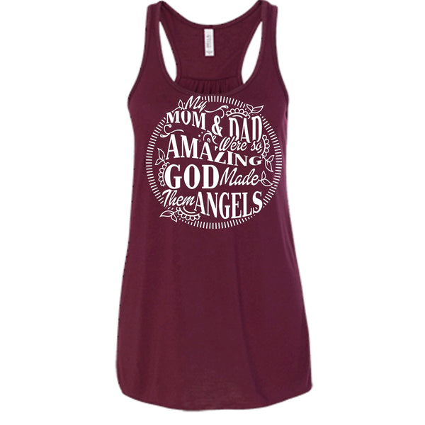 My Mom & Dad T Shirt, God Made Them Angels Tank Top