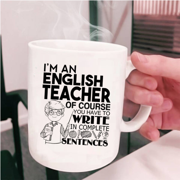 Awesome English Teacher Coffee Mug, I'm An English Teacher Cup
