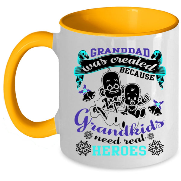 Christmas Gift For Grandpa Coffee Mug, Granddad Was Created Accent Mug
