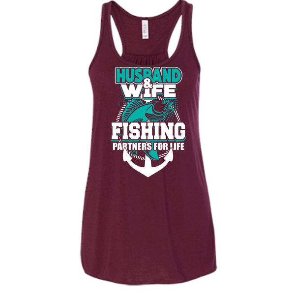 Husband & Wife T Shirt, Fishing Partners For Life T Shirt, Cool T Shirt