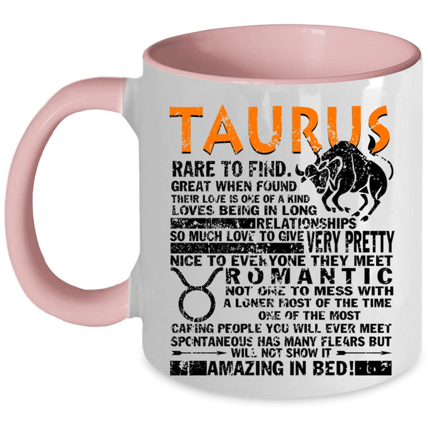 Birthday Gift Coffee Mug, Taurus Rare To Find Accent Mug